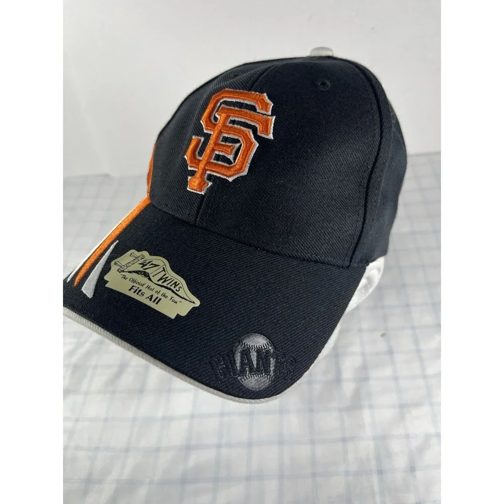 San Francisco Giants Hat '47 Brand Twins Enterprise Sonic MVP Cap Black OSFA